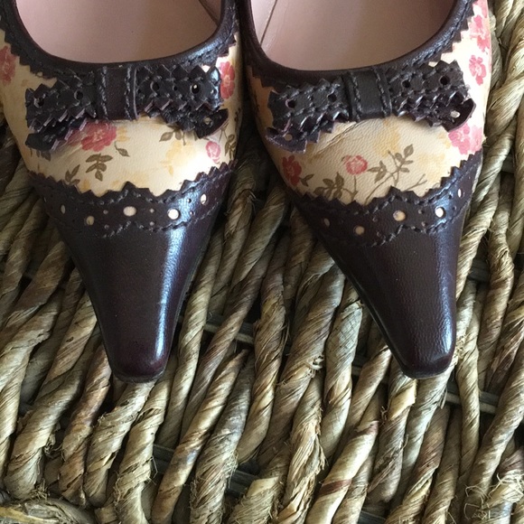 Miu Miu kitten heels. Floral spectators. Size 36 - Picture 4 of 8